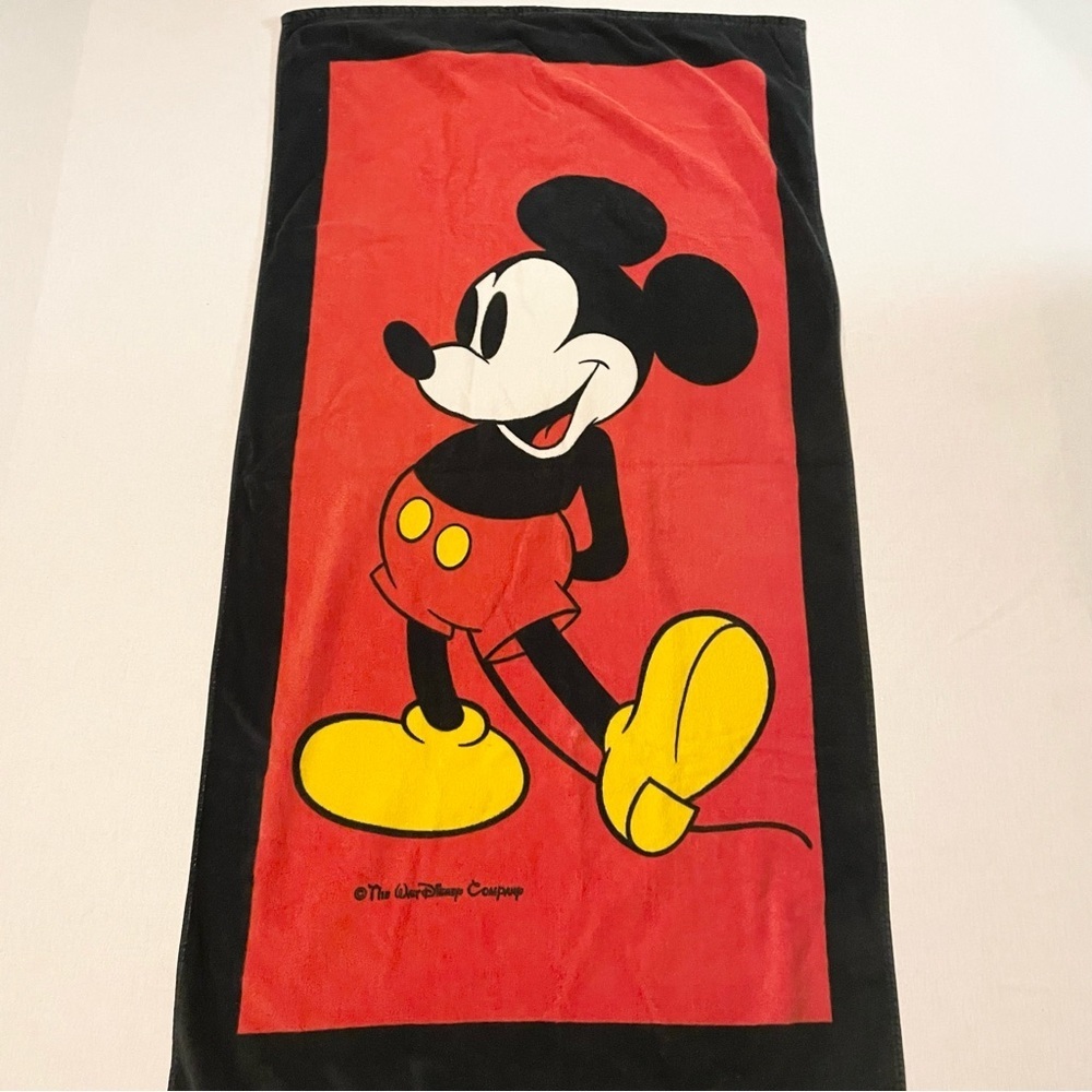 Vintage Disney Mickey Mouse Beach Towel Caldwell